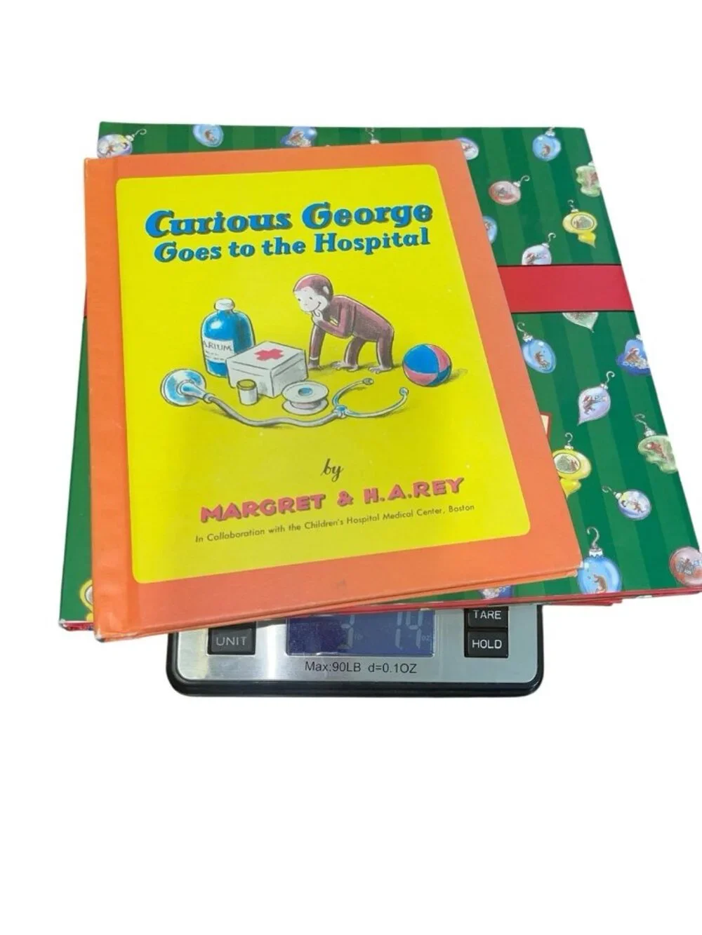 CURIOUS GEORGE Children's Hardcover Book Lot Treasury, Christmas & Hospital